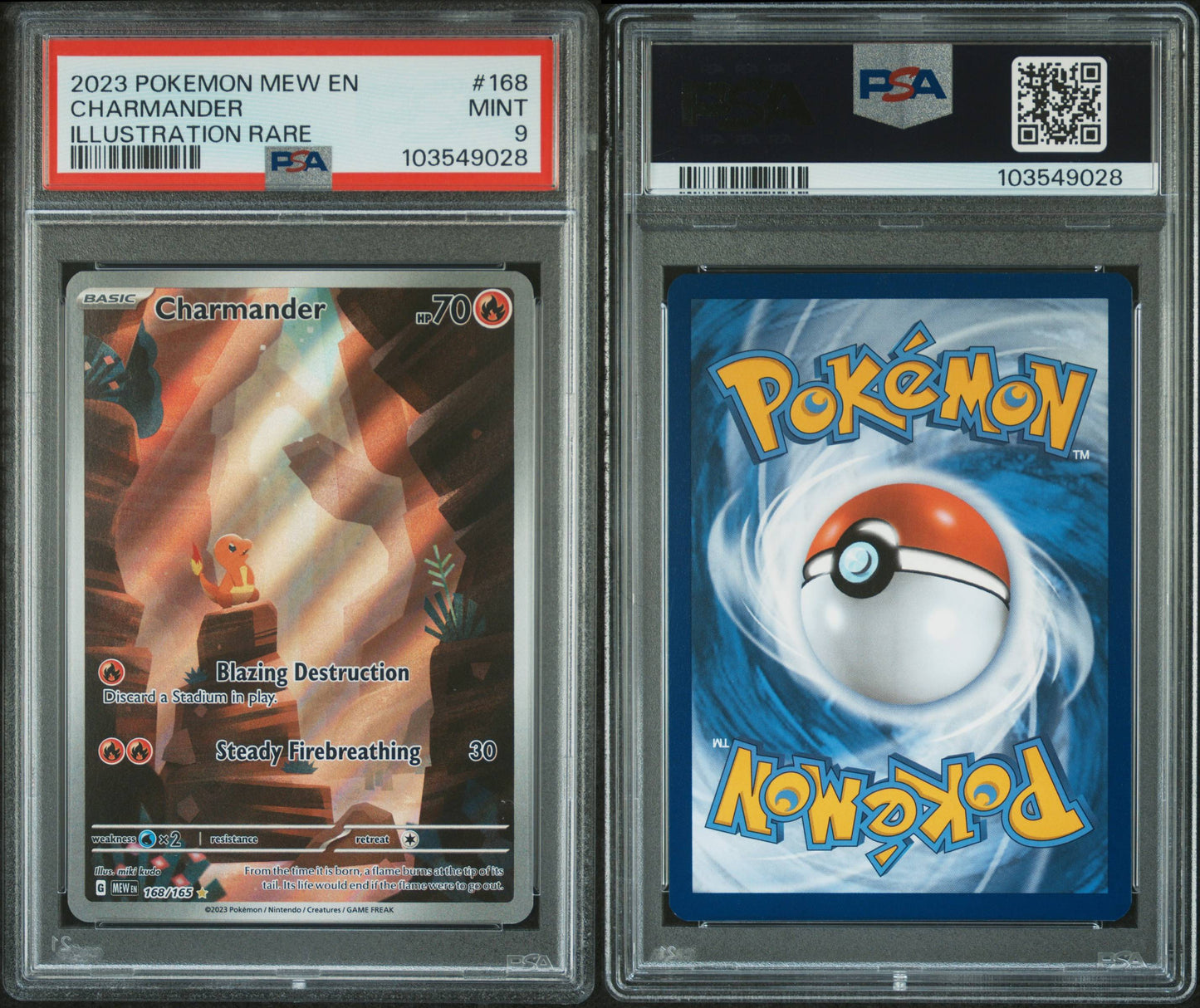PSA 9 Charmander Illustration Rare #168 | Scarlet & Violet 151