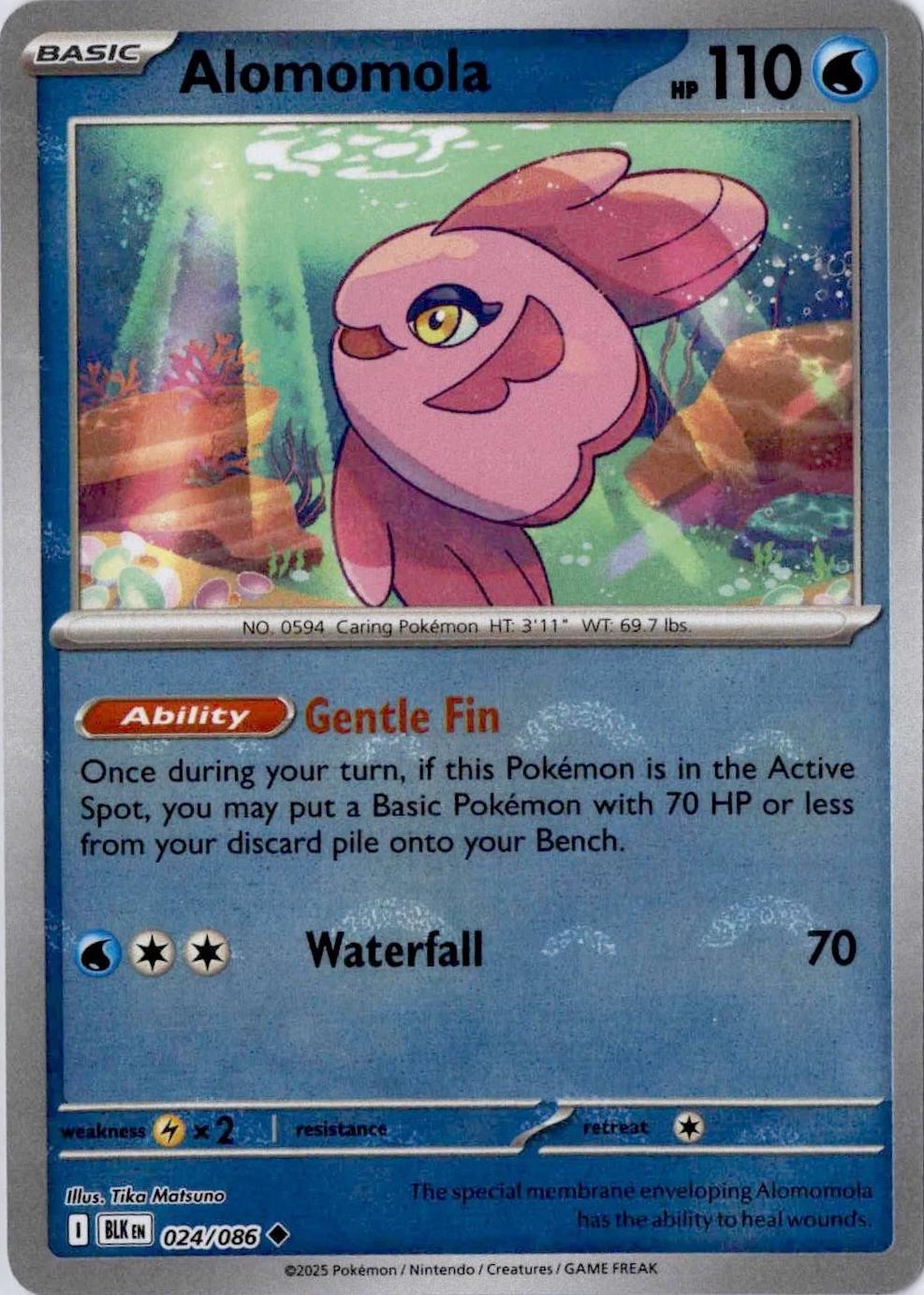 Alomomola (Poke Ball Pattern) - Holofoil 024/086 Black Bolt | Uncommon Pokemon Card