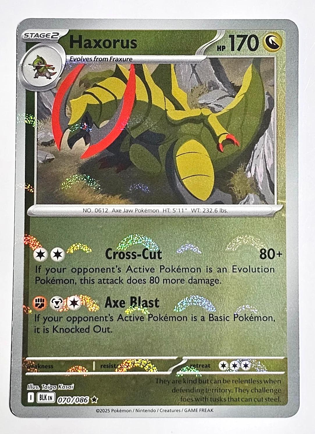 Haxorus (Poke Ball Pattern) - Holofoil 070/086 Black Bolt | Rare Pokemon Card