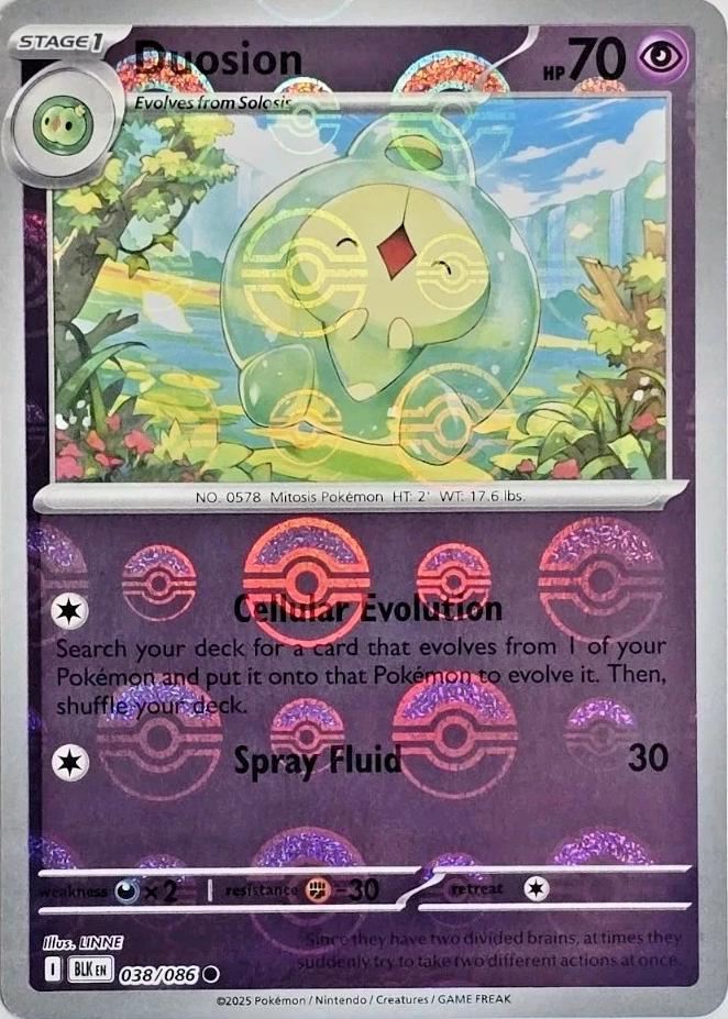 Duosion (Poke Ball Pattern) - Holofoil 038/086 Black Bolt | Common Pokemon Card