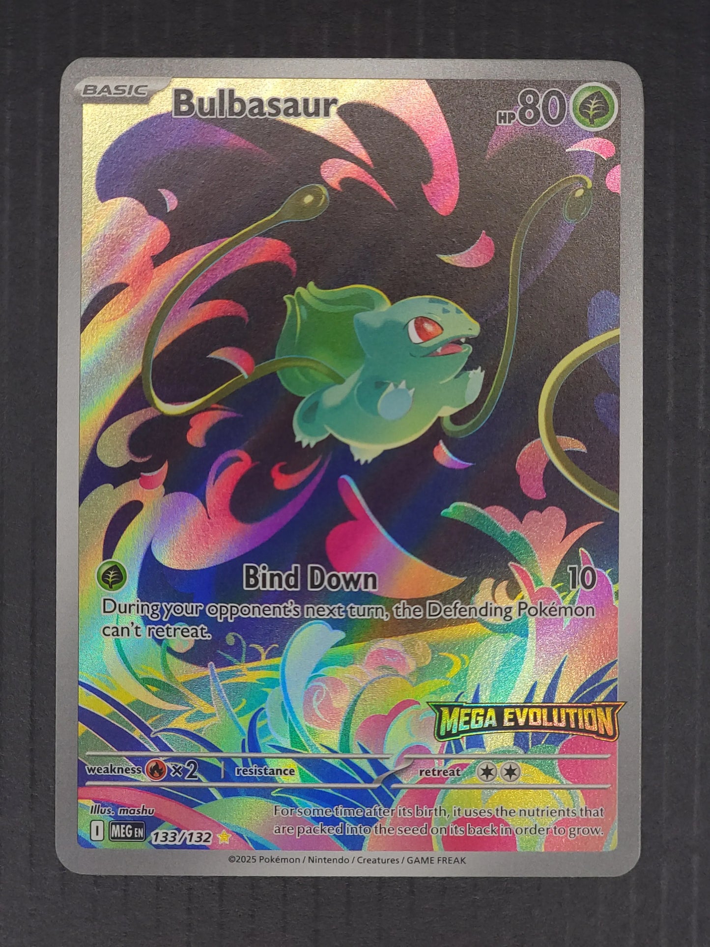 Bulbasaur 133/132 Mega Evolution Stamped Illustration Rare PokePursuitTCG