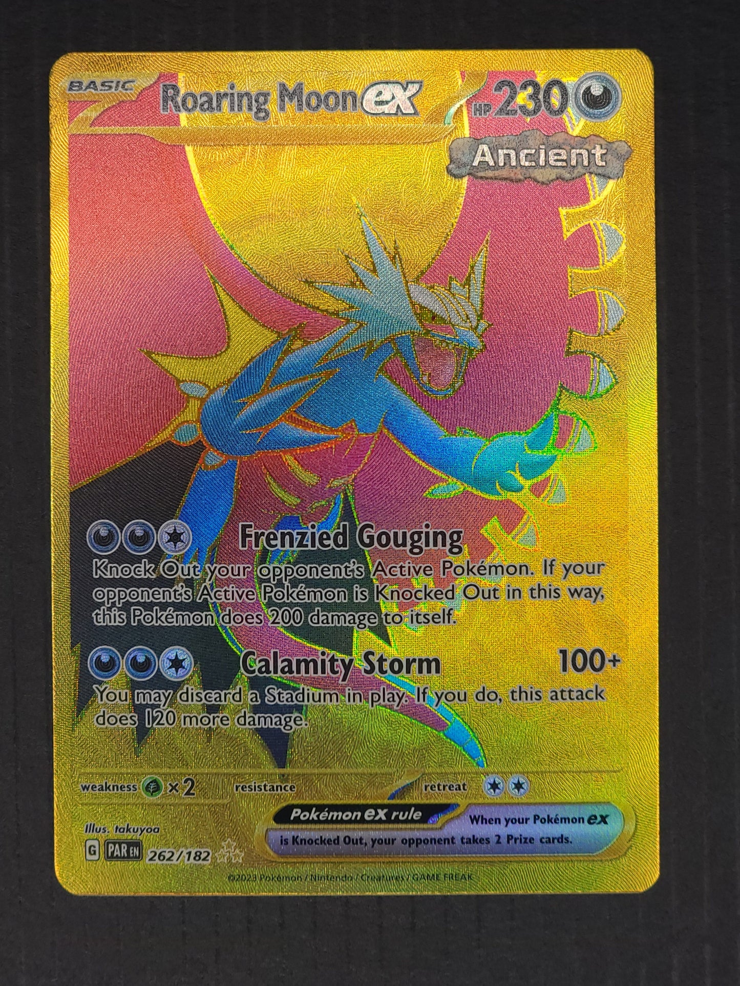 Roaring Moon ex 262/182 Paradox Rift | Hyper Rare Pokemon Card PokePursuitTCG