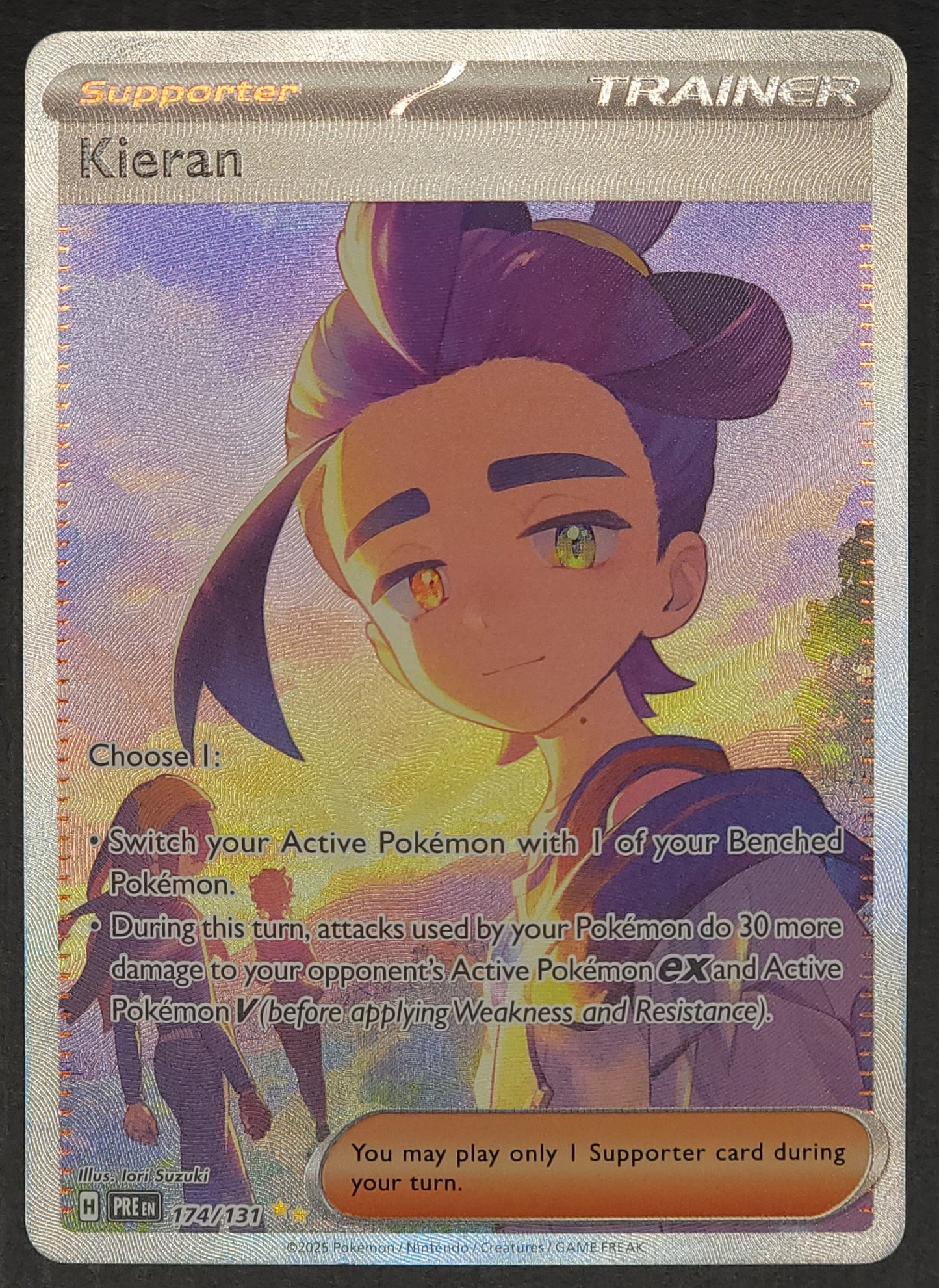 Kieran 174/131 Prismatic Evolutions | Special Illustration Rare (SIR) Trainer Card