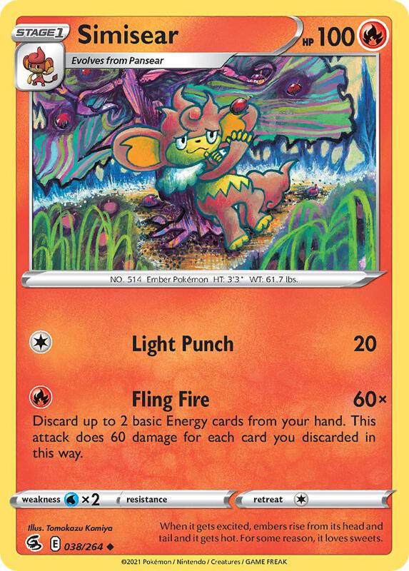 Simisear - Reverse Holofoil 038/264 Fusion Strike | Uncommon Pokemon Card