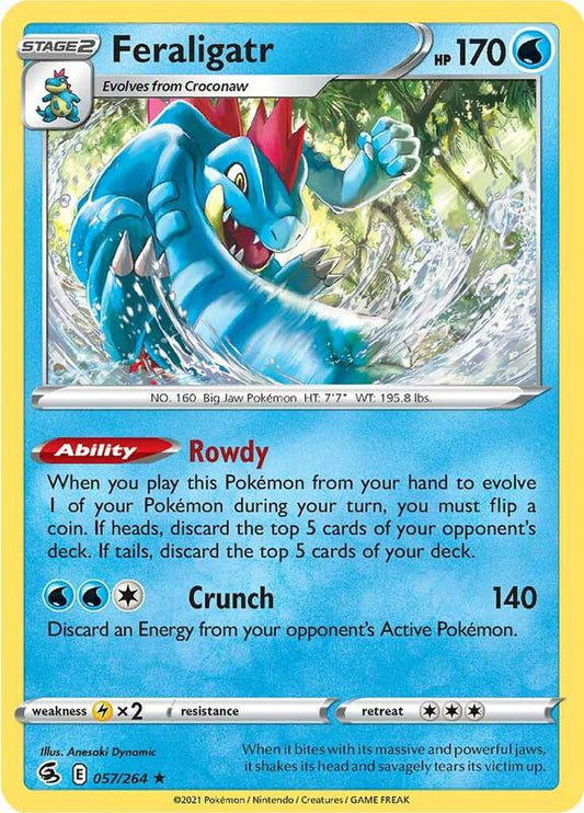 Feraligatr - Reverse Holofoil 057/264 Fusion Strike | Rare Pokemon Card
