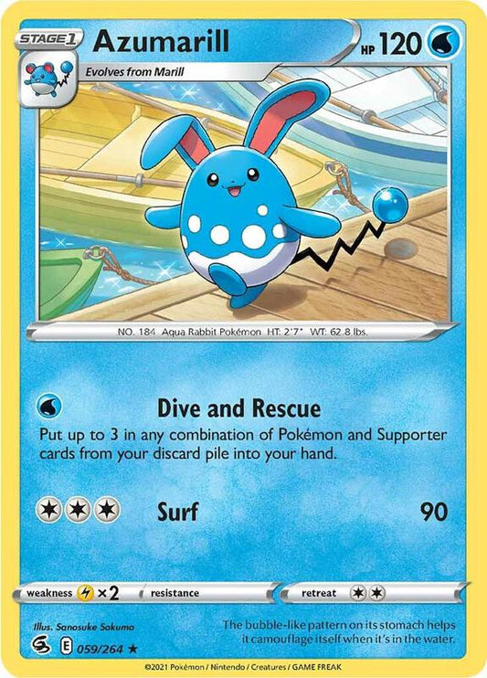 Azumarill - Reverse Holofoil 059/264 Fusion Strike | Rare Pokemon Card