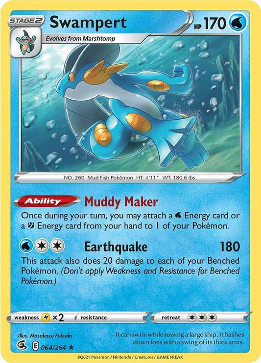 Swampert - Holofoil 064/264 Fusion Strike | Rare Pokemon Card