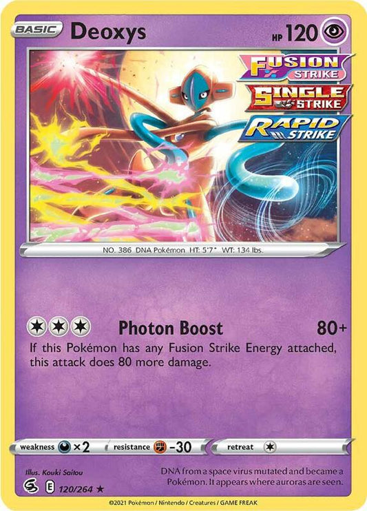 Deoxys - Reverse Holofoil 120/264 Fusion Strike | Rare Pokemon Card