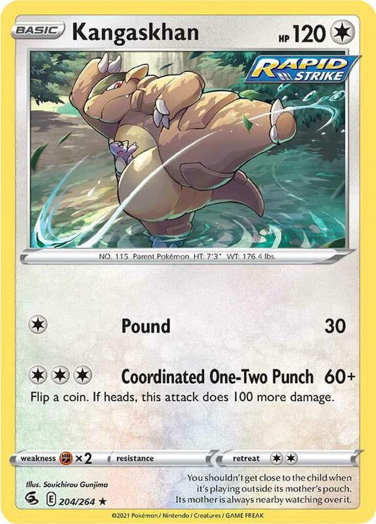 Kangaskhan - Reverse Holofoil 204/264 Fusion Strike | Rare Pokemon Card