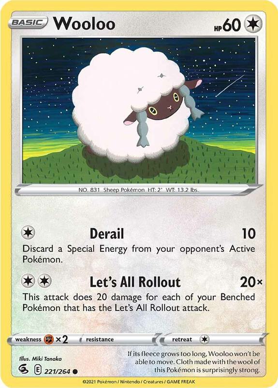 Wooloo (221) - Reverse Holofoil 221/264 Fusion Strike | Common Pokemon Card
