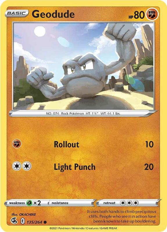 Geodude - Reverse Holofoil 135/264 Fusion Strike | Common Pokemon Card