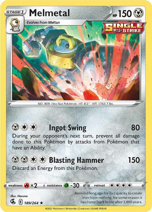 Melmetal - Holofoil 189/264 Fusion Strike | Rare Pokemon Card