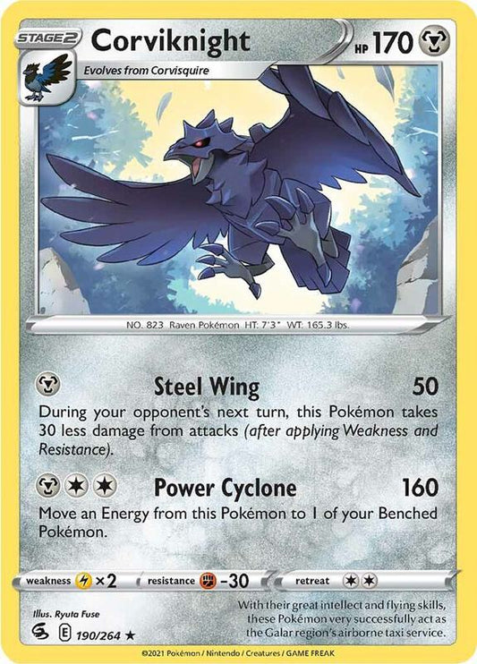 Corviknight - Normal 190/264 Fusion Strike | Rare Pokemon Card