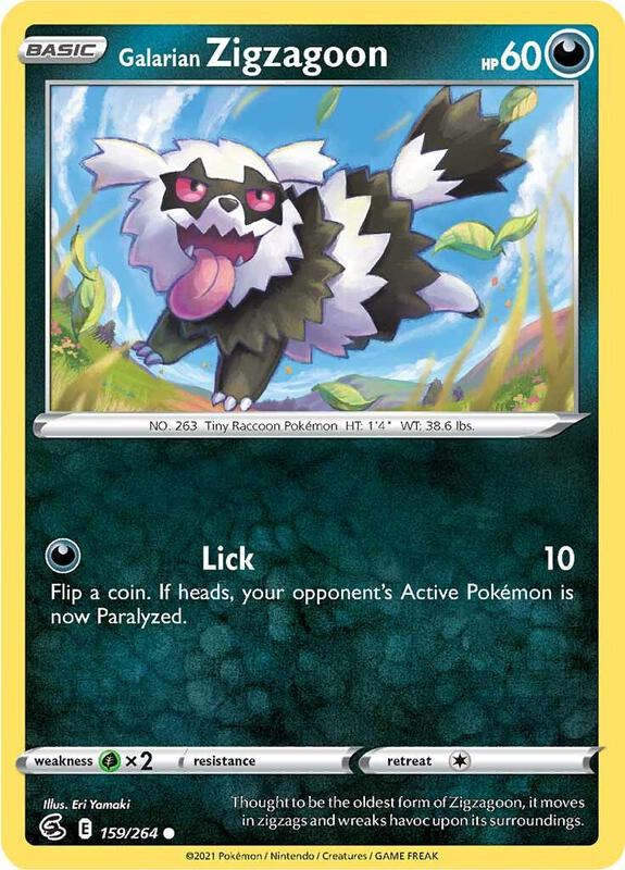 Galarian Zigzagoon - Normal 159/264 Fusion Strike | Common Pokemon Card