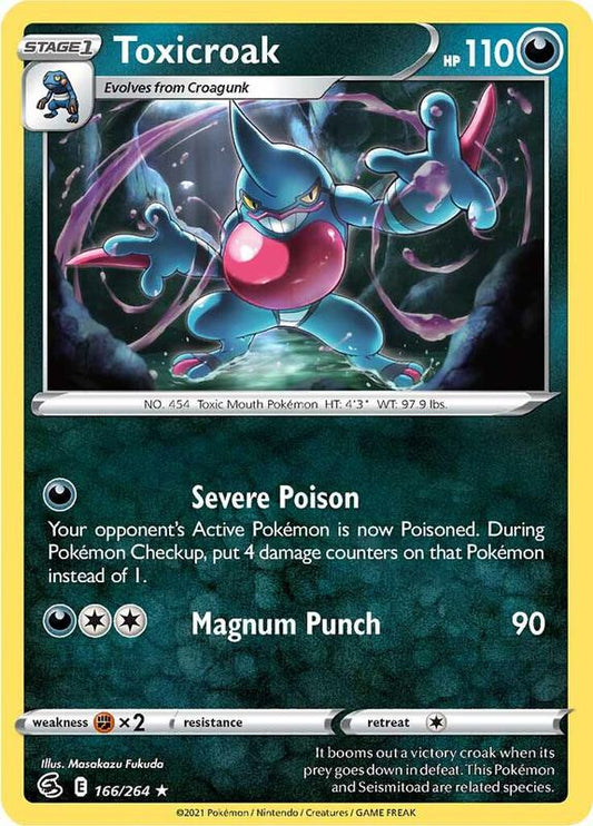 Toxicroak - Reverse Holofoil 166/264 Fusion Strike | Rare Pokemon Card