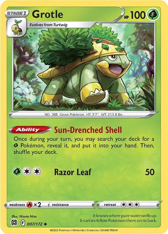 Grotle - Normal 007/172 Brilliant Stars | Uncommon Pokemon Card