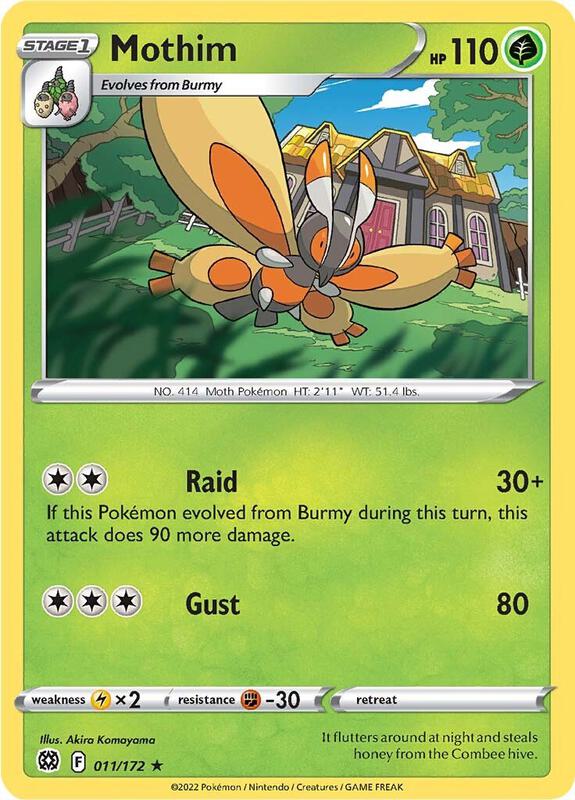 Mothim - Normal 011/172 Brilliant Stars | Rare Pokemon Card