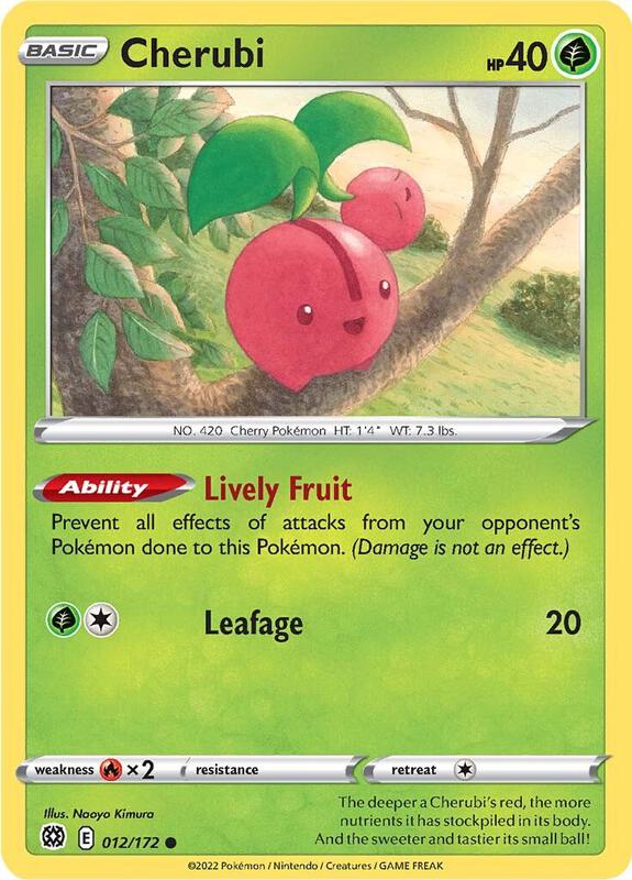 Cherubi - Normal 012/172 Brilliant Stars | Common Pokemon Card
