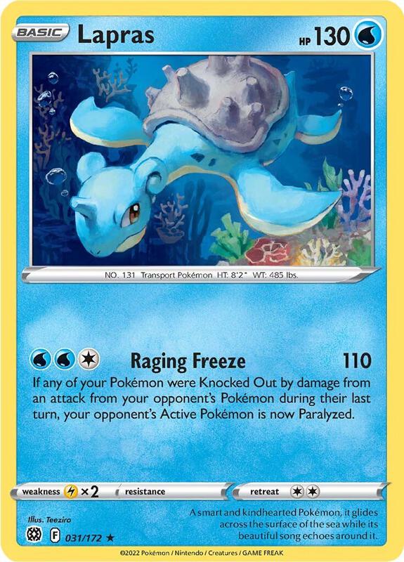Lapras - Reverse Holofoil 031/172 Brilliant Stars | Rare Pokemon Card