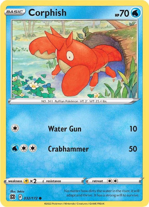 Corphish - Normal 032/172 Brilliant Stars | Common Pokemon Card