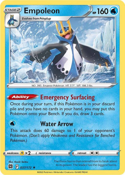 Empoleon - Holofoil 037/172 Brilliant Stars | Rare Pokemon Card