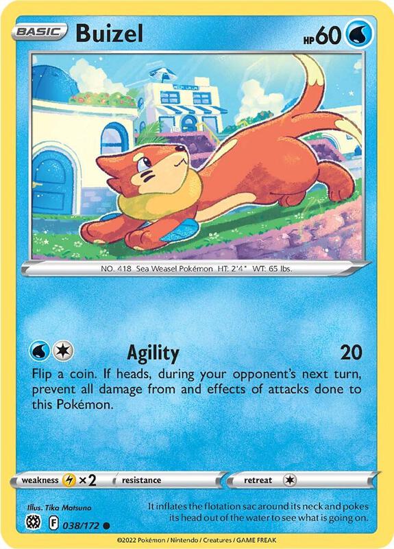 Buizel - Reverse Holofoil 038/172 Brilliant Stars | Common Pokemon Card
