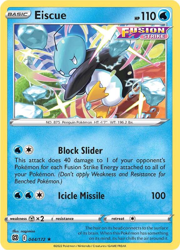 Eiscue - Reverse Holofoil 044/172 Brilliant Stars | Rare Pokemon Card
