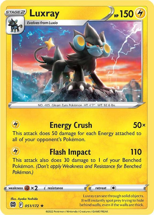 Luxray - Reverse Holofoil 051/172 Brilliant Stars | Rare Pokemon Card