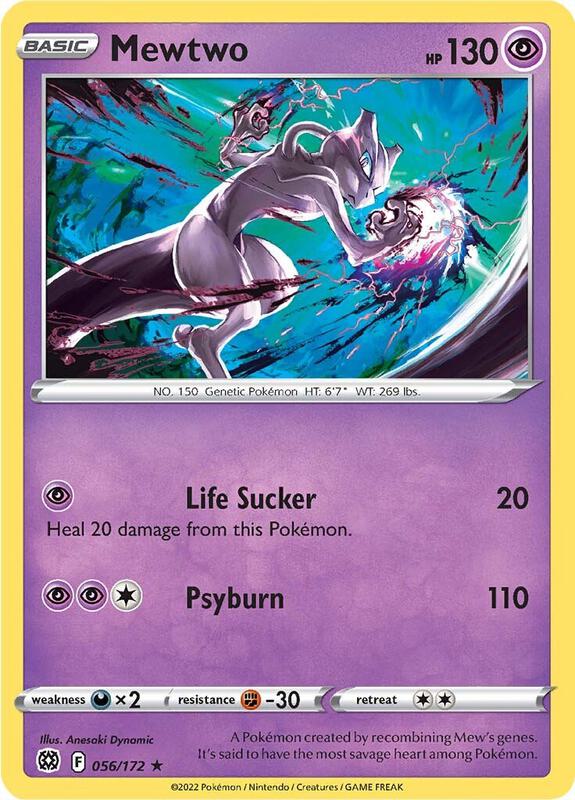 Mewtwo - Reverse Holofoil 056/172 Brilliant Stars | Rare Pokemon Card