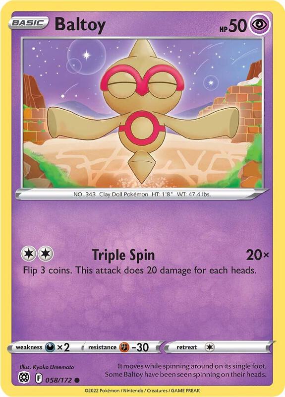 Baltoy - Normal 058/172 Brilliant Stars | Common Pokemon Card