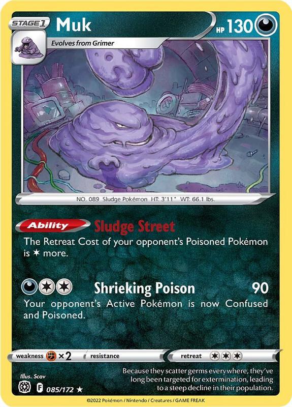 Muk - Reverse Holofoil 085/172 Brilliant Stars | Rare Pokemon Card