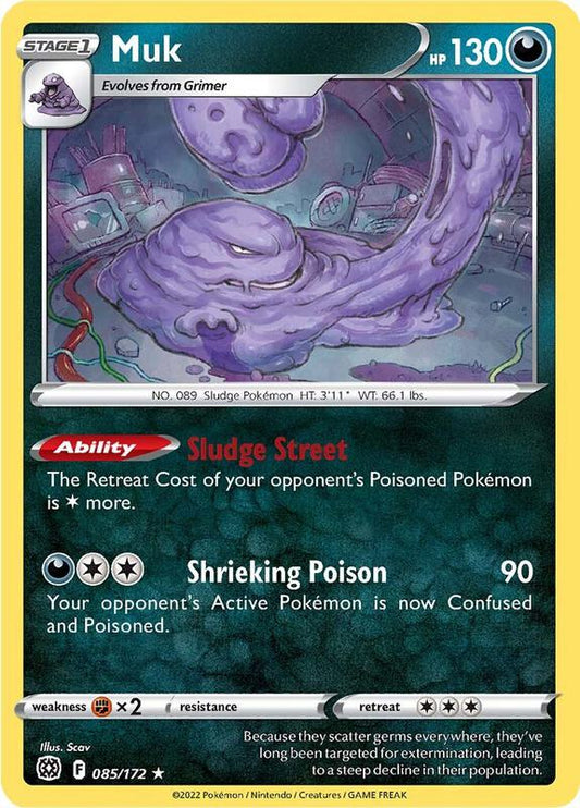 Muk - Reverse Holofoil 085/172 Brilliant Stars | Rare Pokemon Card