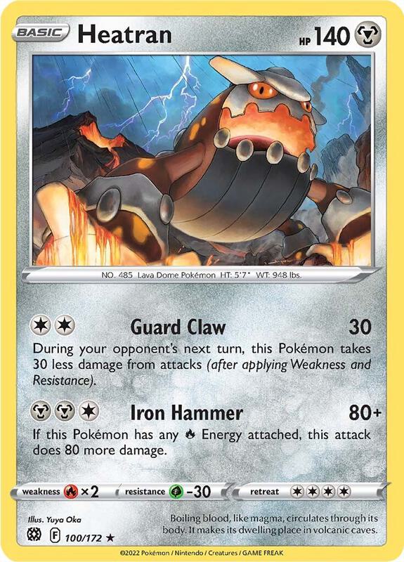 Heatran - Reverse Holofoil 100/172 Brilliant Stars | Rare Pokemon Card