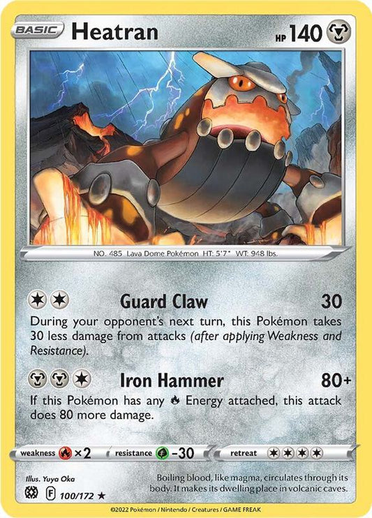 Heatran - Reverse Holofoil 100/172 Brilliant Stars | Rare Pokemon Card