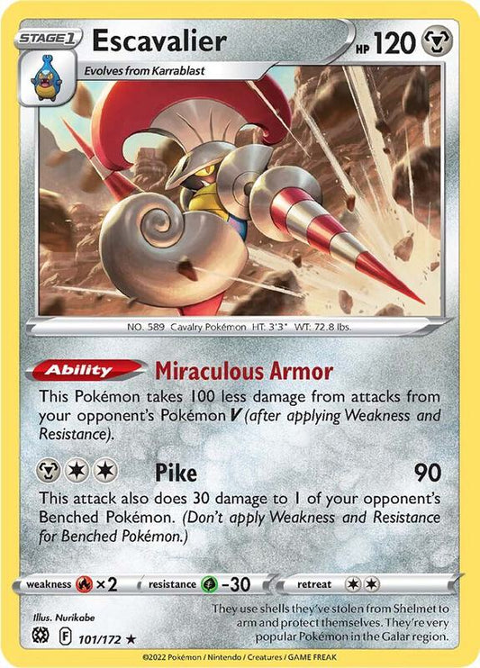Escavalier - Normal 101/172 Brilliant Stars | Rare Pokemon Card