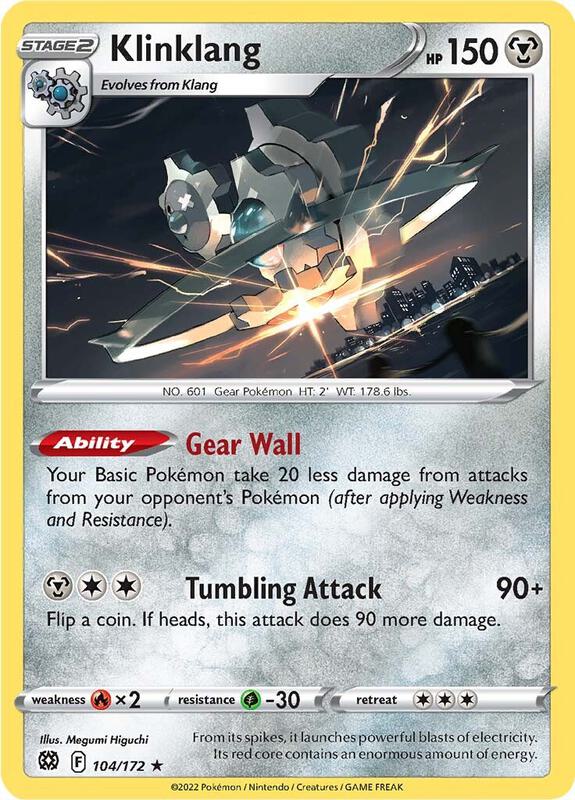 Klinklang - Reverse Holofoil 104/172 Brilliant Stars | Rare Pokemon Card
