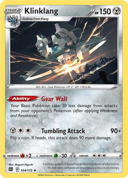 Klinklang - Reverse Holofoil 104/172 Brilliant Stars | Rare Pokemon Card