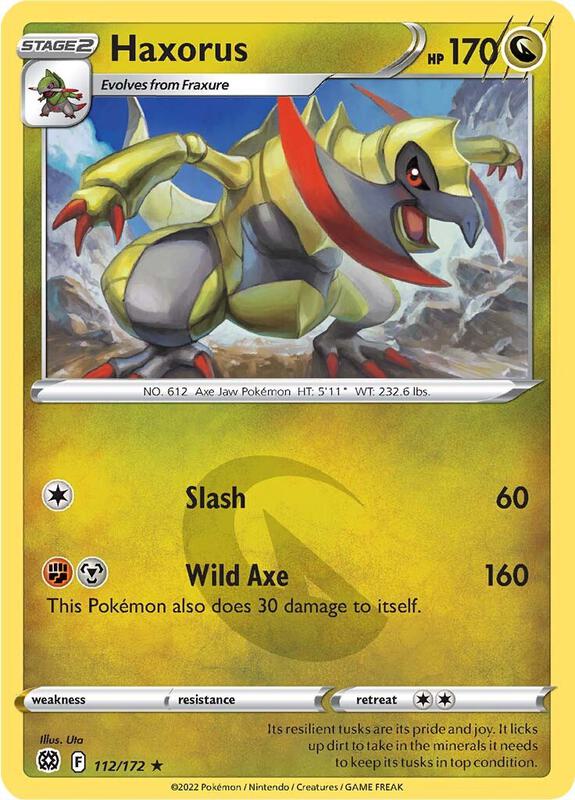 Haxorus - Normal 112/172 Brilliant Stars | Rare Pokemon Card
