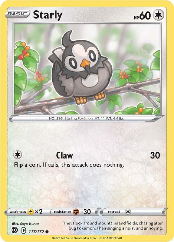 Starly - Normal 117/172 Brilliant Stars | Common Pokemon Card