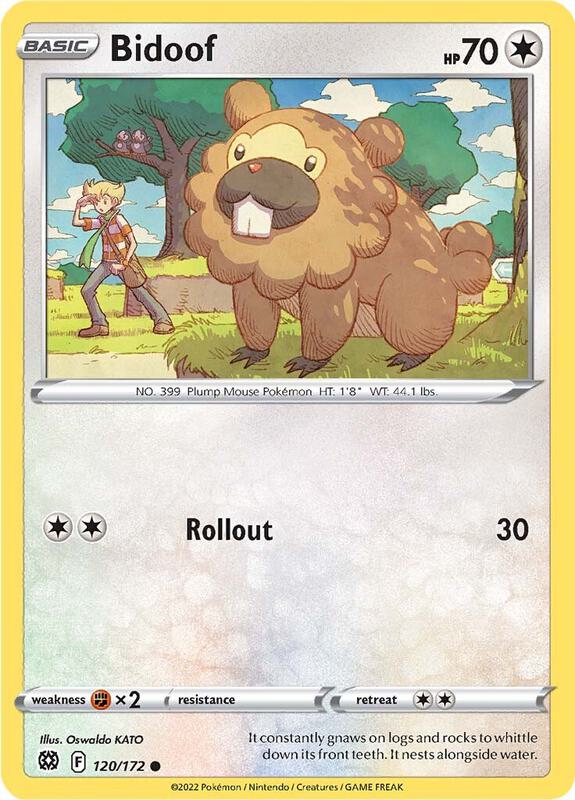 Bidoof - Normal 120/172 Brilliant Stars | Common Pokemon Card