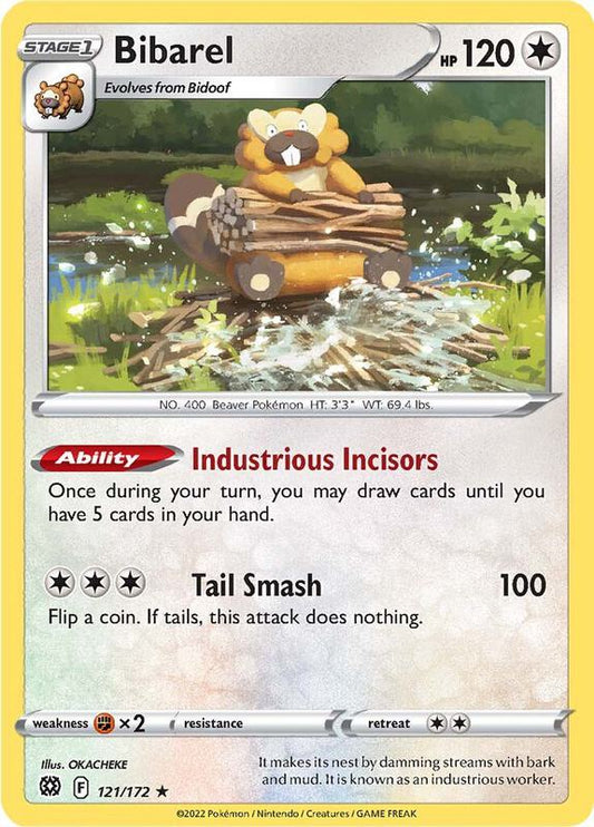 Bibarel - Reverse Holofoil 121/172 Brilliant Stars | Rare Pokemon Card