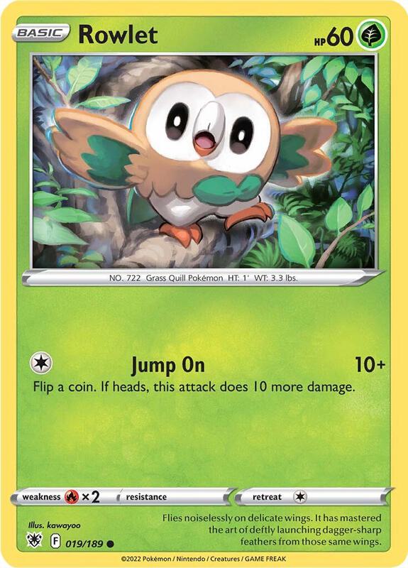 Rowlet - Reverse Holofoil 019/189 Astral Radiance | Common Pokemon Card