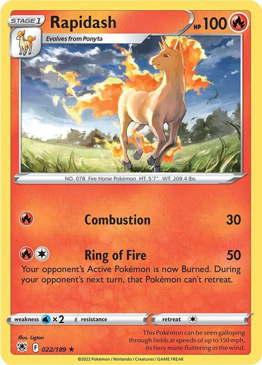 Rapidash - Reverse Holofoil 022/189 Astral Radiance | Rare Pokemon Card