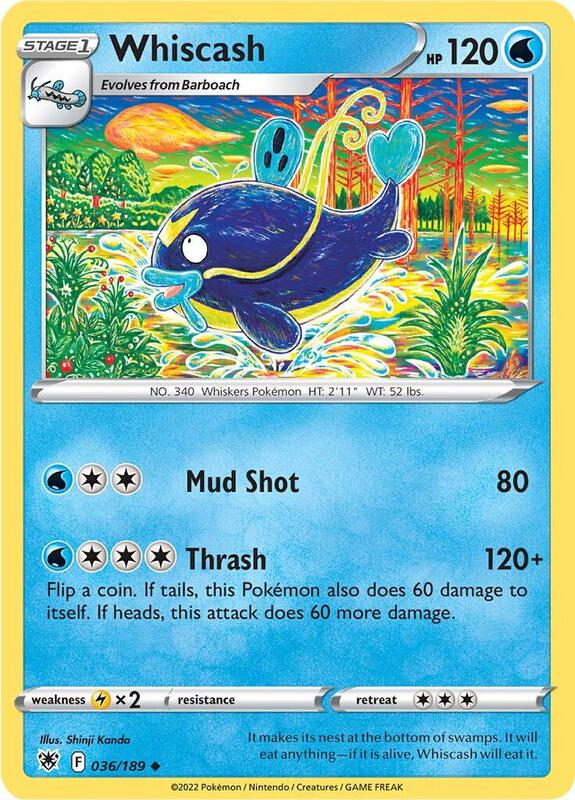 Whiscash - Reverse Holofoil 036/189 Astral Radiance | Uncommon Pokemon Card