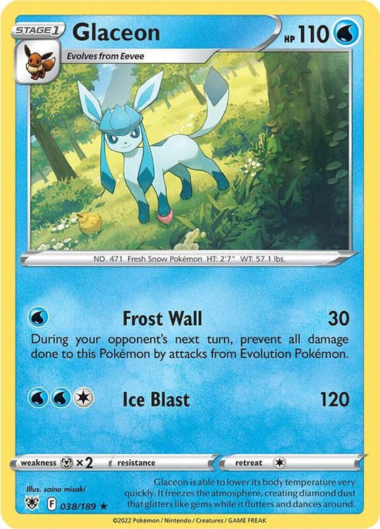 Glaceon - Normal 038/189 Astral Radiance | Rare Pokemon Card