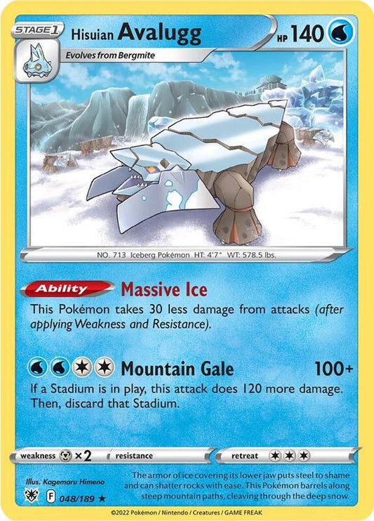 Hisuian Avalugg - Normal 048/189 Astral Radiance | Rare Pokemon Card