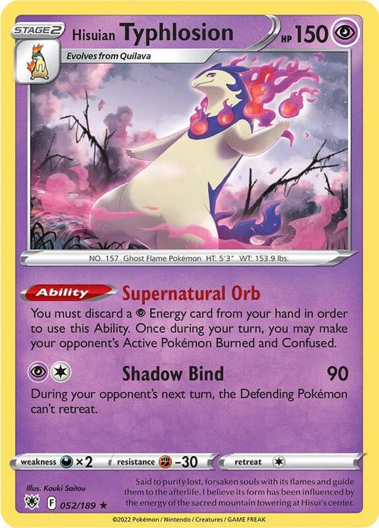 Hisuian Typhlosion - Reverse Holofoil 052/189 Astral Radiance | Rare Pokemon Card