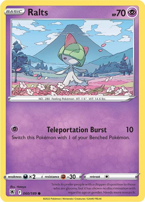 Ralts - Reverse Holofoil 060/189 Astral Radiance | Common Pokemon Card