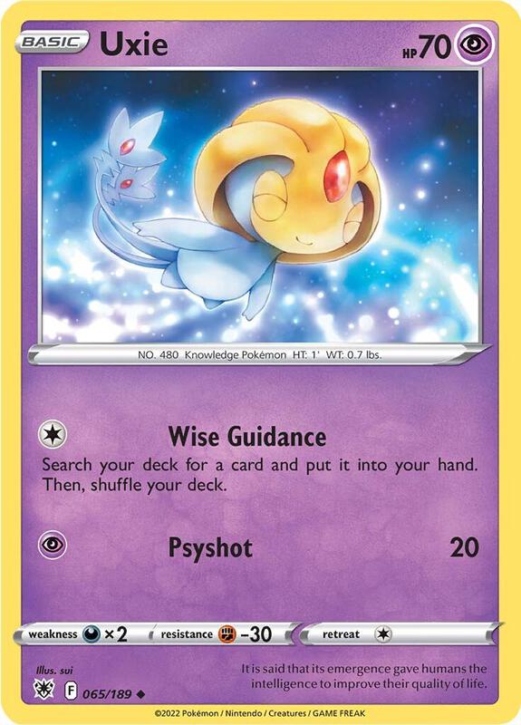Uxie - Reverse Holofoil 065/189 Astral Radiance | Uncommon Pokemon Card