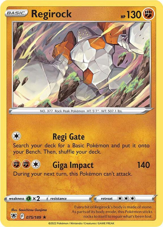 Regirock - Normal 075/189 Astral Radiance | Rare Pokemon Card